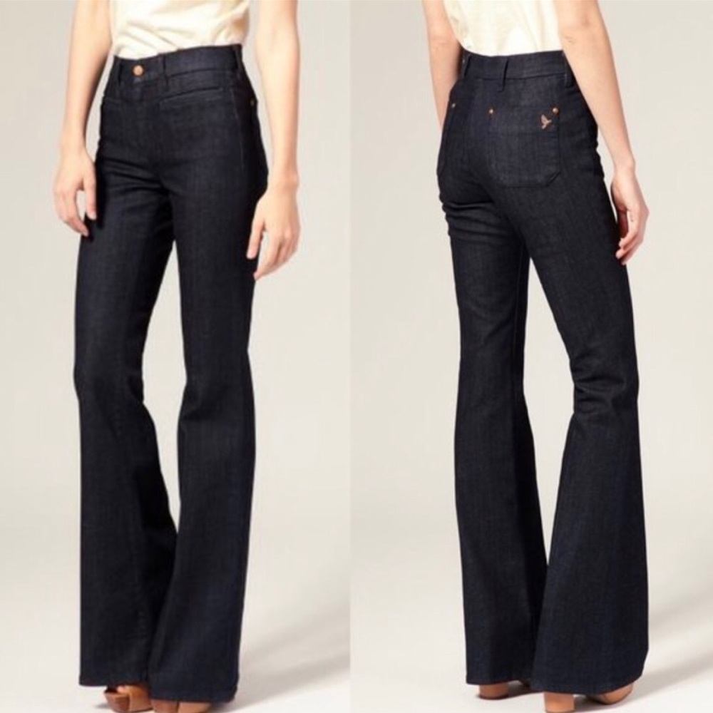 NEW Anthropologie M.i.H Marrakesh Kick Flare Jeans Size 27 - Bell Bottoms